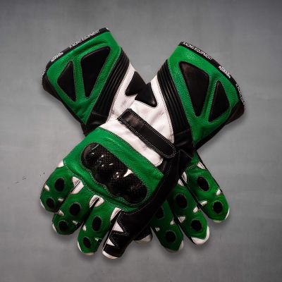 Bravo Grüne Motorradhandschuhe