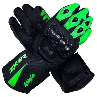 Kawasaki Ninja ZX-6R Leder-Motorradhandschuhe