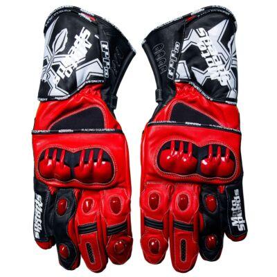 Marc Marquez Rote und schwarze Lederhandschuhe 2015 - 2016