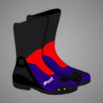 blaues Yamaha-Lederjacke