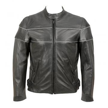 Reflektierende Leder-Motorradjacke