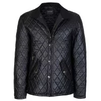 Lederjacke Herren Schwarz