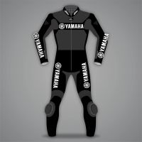 Schwarze Motorradleder