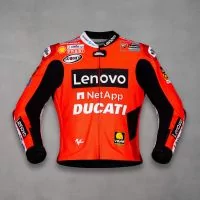 Leder-Motorradjacke Ducati