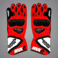 Schwarze rote Motorrad-Handschuhe