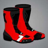 Motorradstiefel Rot