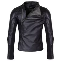 Slim Fit Lederjacke